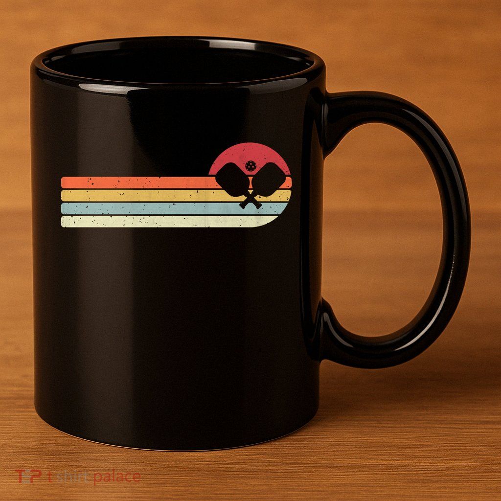 Retro Pickleball Design For Passionate Pickleball Players Gift 11oz C Handle Ceramic Mug