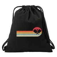 Retro Pickleball Design For Passionate Pickleball Players Gift Drawstring Bag