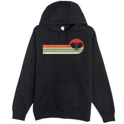 Retro Pickleball Design For Passionate Pickleball Players Gift Premium Pullover Hoodie