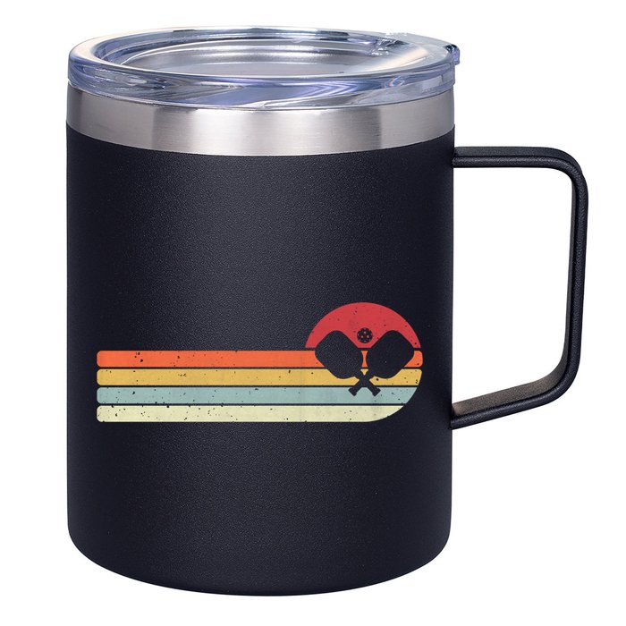 Retro Pickleball Design For Passionate Pickleball Players Gift 12oz Stainless Steel Coffee Mug