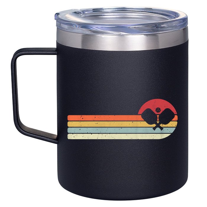Retro Pickleball Design For Passionate Pickleball Players Gift 12oz Stainless Steel Coffee Mug