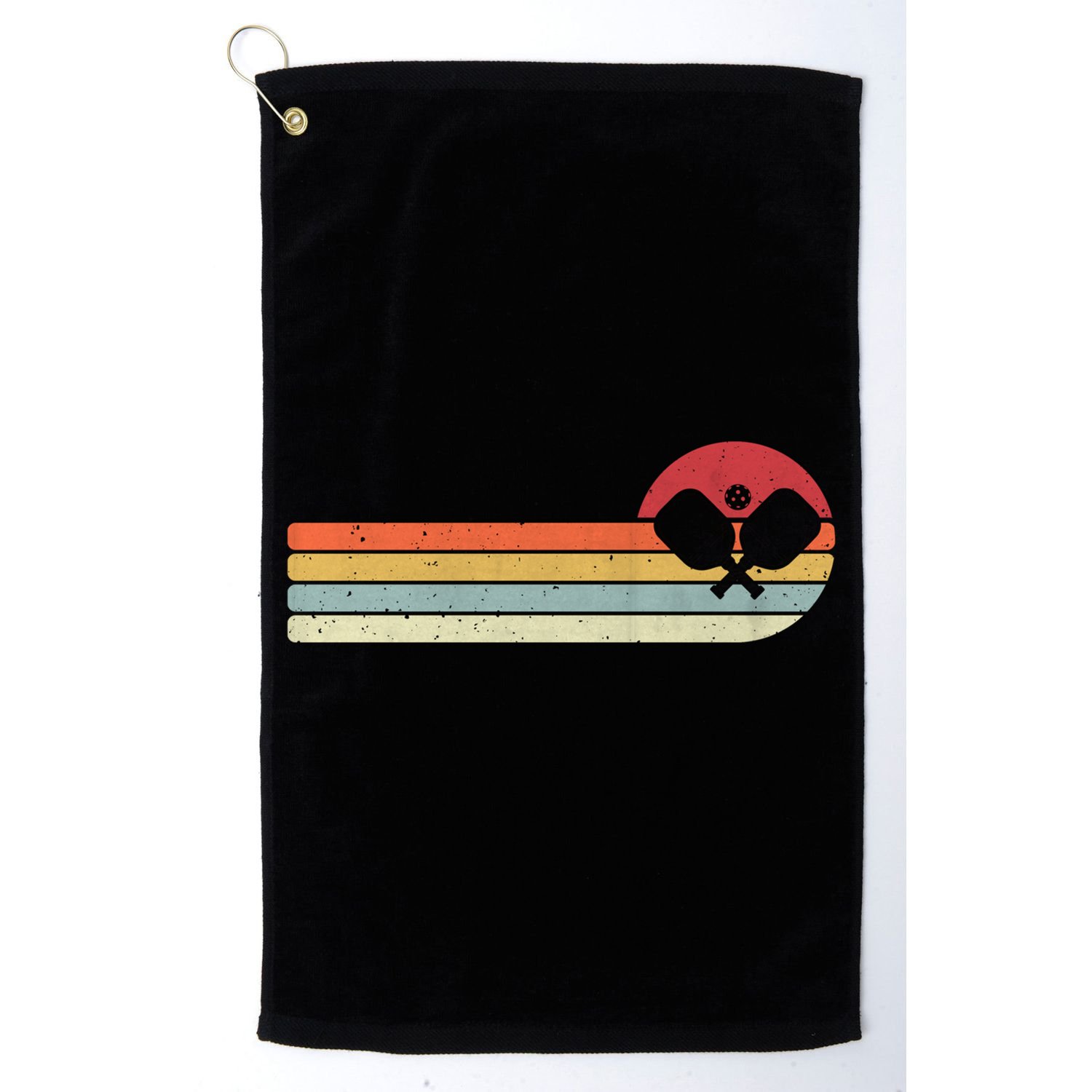Retro Pickleball Design For Passionate Pickleball Players Gift Golf Towel