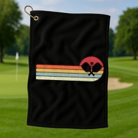 Retro Pickleball Design For Passionate Pickleball Players Gift Golf Towel