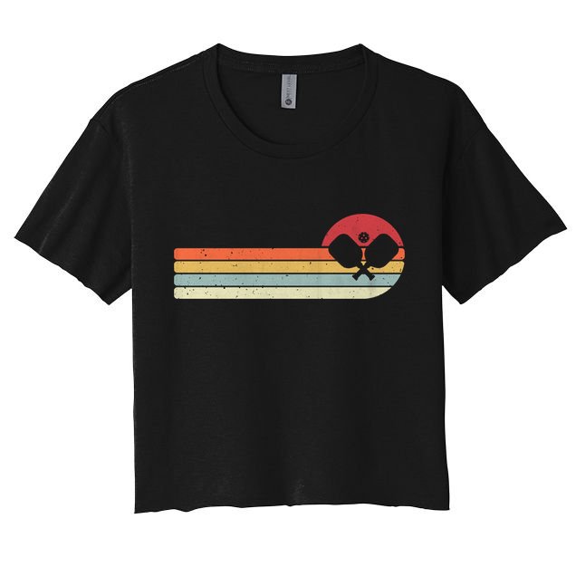 Retro Pickleball Design For Passionate Pickleball Players Gift Crop Top
