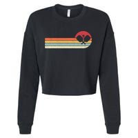 Retro Pickleball Design For Passionate Pickleball Players Gift Cropped Pullover Crew