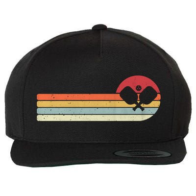 Retro Pickleball Design For Passionate Pickleball Players Gift Wool Snapback Cap