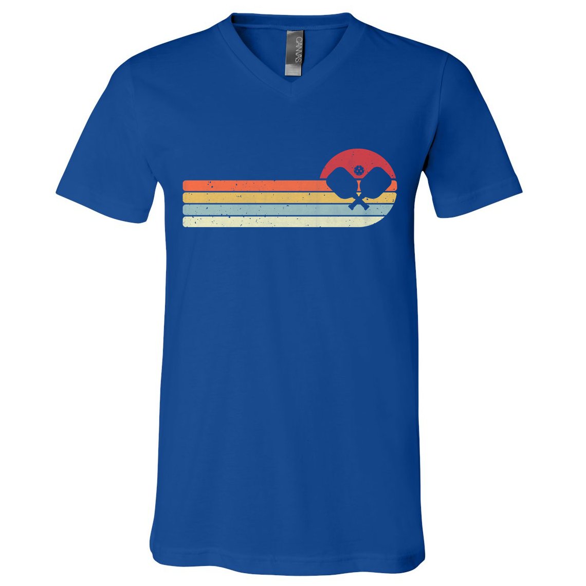 Retro Pickleball Design For Passionate Pickleball Players Gift V-Neck T-Shirt