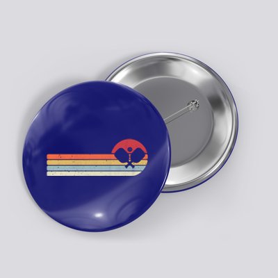 Retro Pickleball Design For Passionate Pickleball Players Gift Button