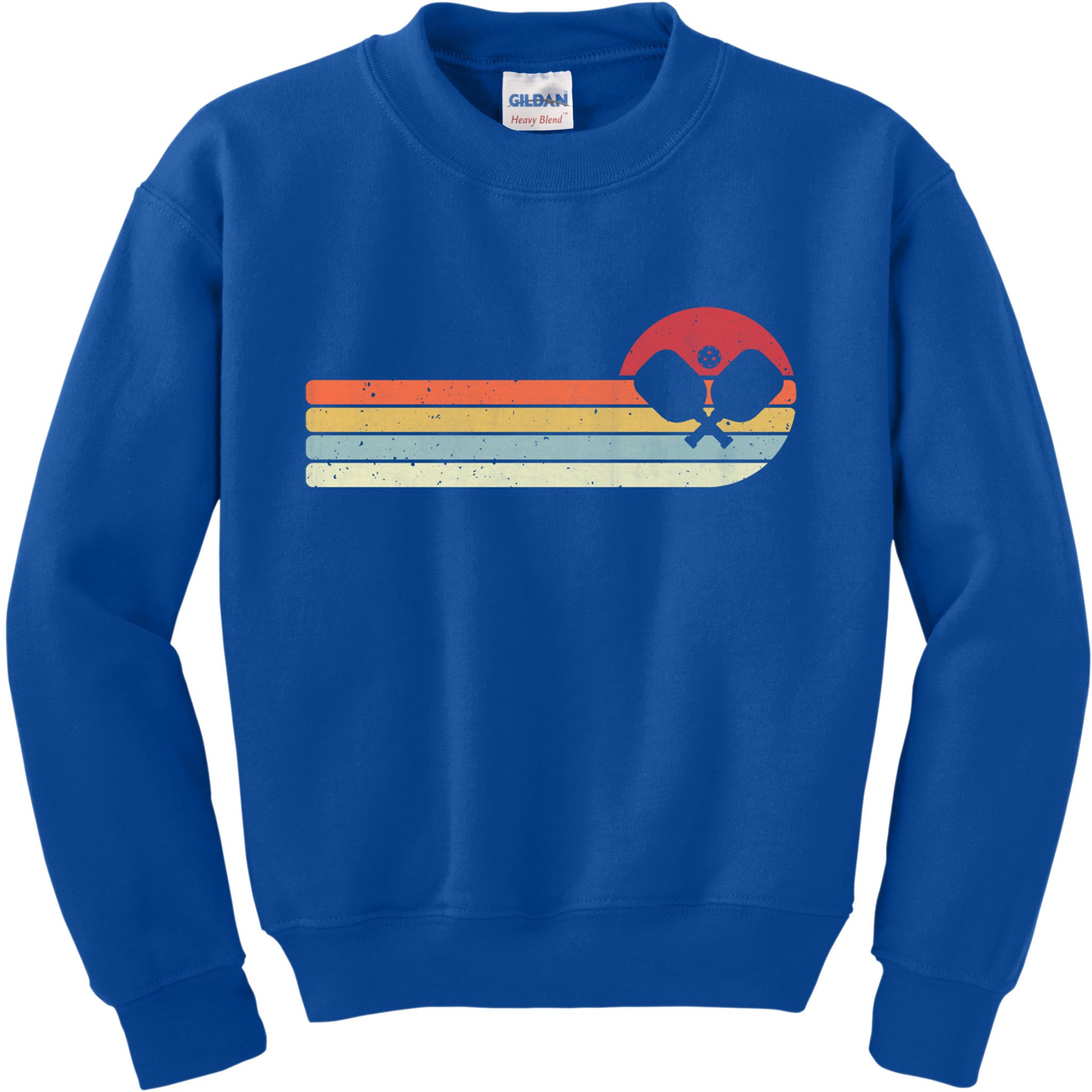 Retro Pickleball Design For Passionate Pickleball Players Gift Kids Sweatshirt