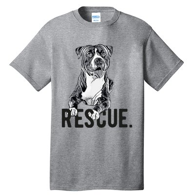 Rescue Pitbull Drawing Dog Mom Adopt Dont Shop Mama Gift Tall T-Shirt