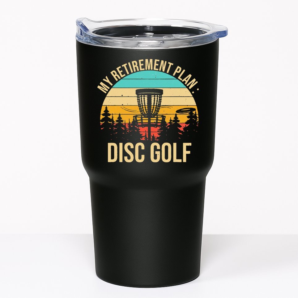 retirement plan disc golf funny disc golfing golfer frolfing Tumbler