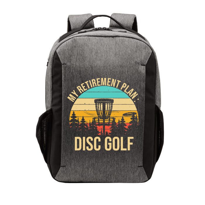 retirement plan disc golf funny disc golfing golfer frolfing Vector Backpack