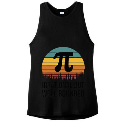 Retro Pi Day Funny Math Equation Irrational But Well Rounded Ladies PosiCharge Tri-Blend Wicking Tank