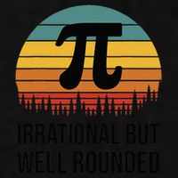 Retro Pi Day Funny Math Equation Irrational But Well Rounded Ladies PosiCharge Tri-Blend Wicking Tank