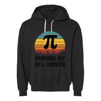 Retro Pi Day Funny Math Equation Irrational But Well Rounded Garment-Dyed Fleece Hoodie
