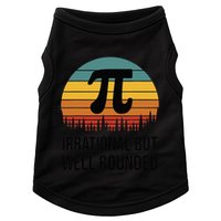 Retro Pi Day Funny Math Equation Irrational But Well Rounded Doggie Tank