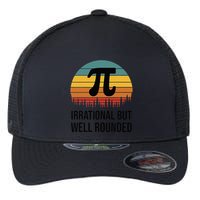 Retro Pi Day Funny Math Equation Irrational But Well Rounded Flexfit Unipanel Trucker Cap