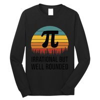 Retro Pi Day Funny Math Equation Irrational But Well Rounded Long Sleeve Shirt