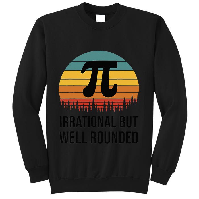 Retro Pi Day Funny Math Equation Irrational But Well Rounded Sweatshirt