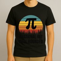 Retro Pi Day Funny Math Equation Irrational But Well Rounded T-Shirt