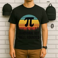 Retro Pi Day Funny Math Equation Irrational But Well Rounded T-Shirt