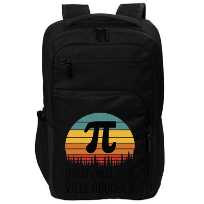 Retro Pi Day Funny Math Equation Irrational But Well Rounded Impact Tech Backpack