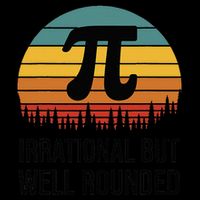 Retro Pi Day Funny Math Equation Irrational But Well Rounded Sustainable Bucket Hat
