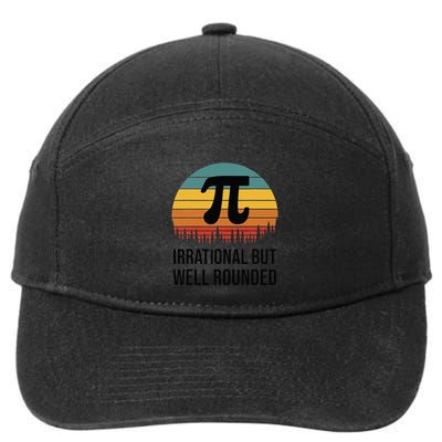 Retro Pi Day Funny Math Equation Irrational But Well Rounded 7-Panel Snapback Hat