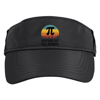Retro Pi Day Funny Math Equation Irrational But Well Rounded Adult Drive Performance Visor