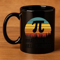 Retro Pi Day Funny Math Equation Irrational But Well Rounded 11oz C Handle Ceramic Mug
