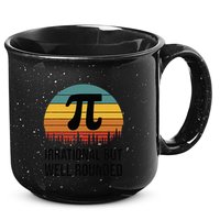 Retro Pi Day Funny Math Equation Irrational But Well Rounded 15oz Campfire Ceramic Mug