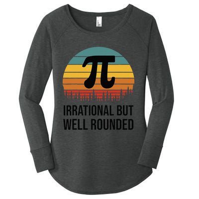 Retro Pi Day Funny Math Equation Irrational But Well Rounded Women's Perfect Tri Tunic Long Sleeve Shirt