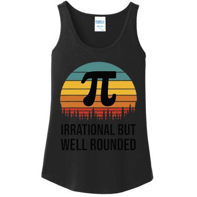 Retro Pi Day Funny Math Equation Irrational But Well Rounded Ladies Essential Tank