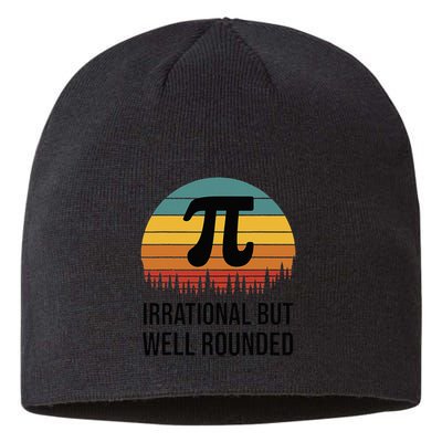 Retro Pi Day Funny Math Equation Irrational But Well Rounded Sustainable Beanie