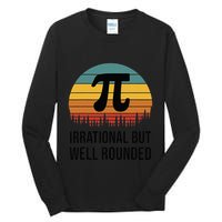 Retro Pi Day Funny Math Equation Irrational But Well Rounded Tall Long Sleeve T-Shirt