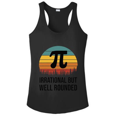 Retro Pi Day Funny Math Equation Irrational But Well Rounded Ladies PosiCharge Competitor Racerback Tank