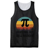 Retro Pi Day Funny Math Equation Irrational But Well Rounded Mesh Reversible Basketball Jersey Tank