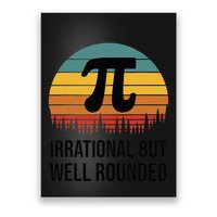 Retro Pi Day Funny Math Equation Irrational But Well Rounded Poster