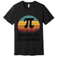 Retro Pi Day Funny Math Equation Irrational But Well Rounded Premium T-Shirt