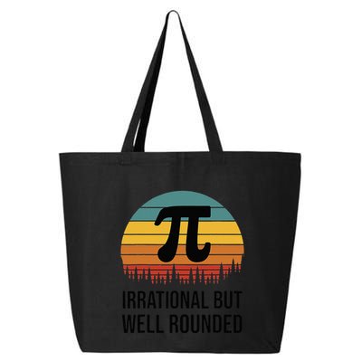 Retro Pi Day Funny Math Equation Irrational But Well Rounded 25L Jumbo Tote