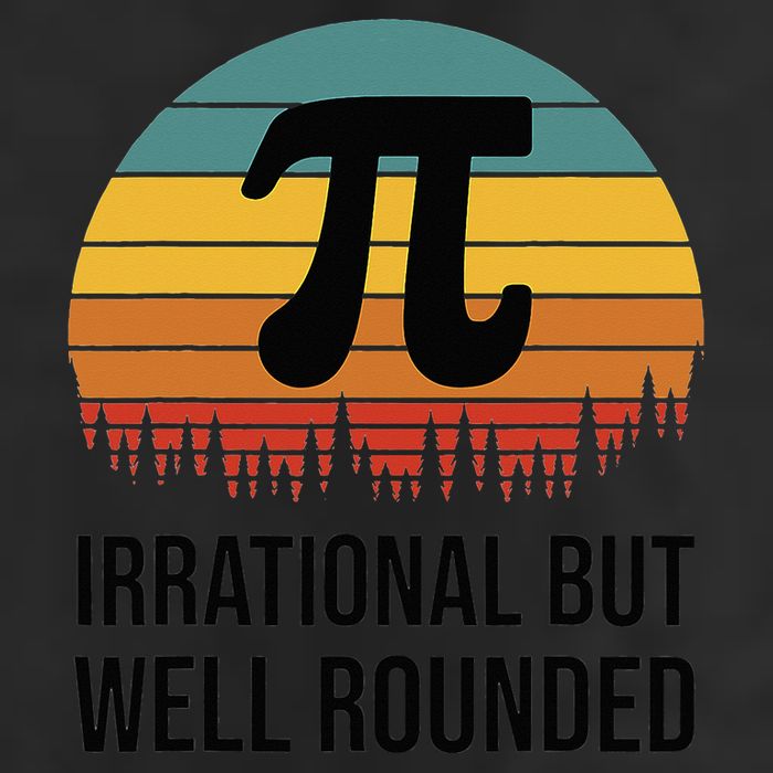 Retro Pi Day Funny Math Equation Irrational But Well Rounded 25L Jumbo Tote