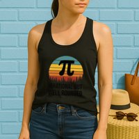 Retro Pi Day Funny Math Equation Irrational But Well Rounded Womens Tank Top