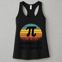 Retro Pi Day Funny Math Equation Irrational But Well Rounded Womens Tank Top