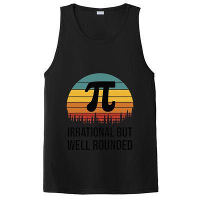 Retro Pi Day Funny Math Equation Irrational But Well Rounded PosiCharge Competitor Tank