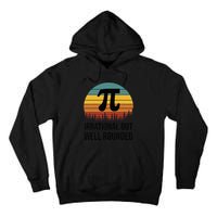 Retro Pi Day Funny Math Equation Irrational But Well Rounded Tall Hoodie