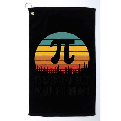 Retro Pi Day Funny Math Equation Irrational But Well Rounded Golf Towel