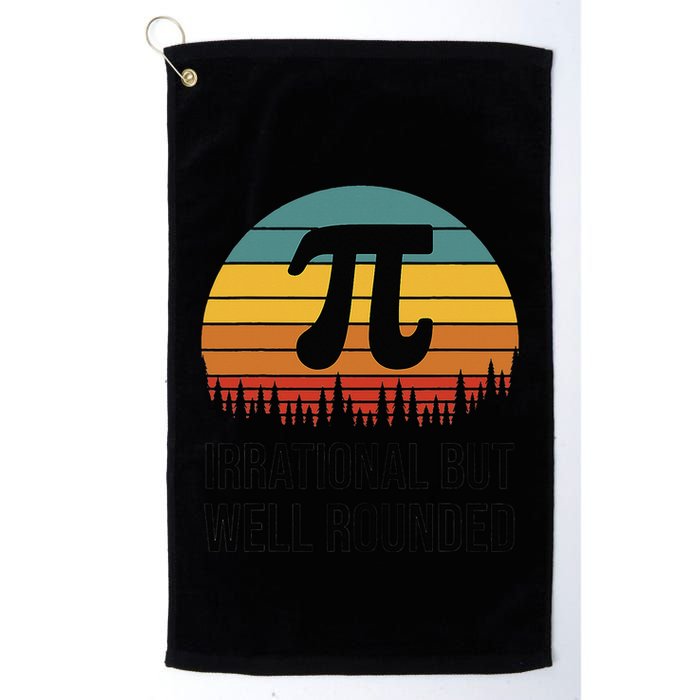 Retro Pi Day Funny Math Equation Irrational But Well Rounded Golf Towel