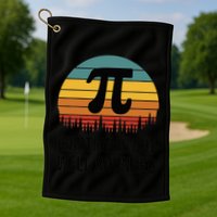 Retro Pi Day Funny Math Equation Irrational But Well Rounded Golf Towel