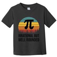 Retro Pi Day Funny Math Equation Irrational But Well Rounded Toddler T-Shirt