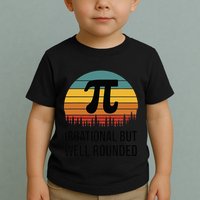 Retro Pi Day Funny Math Equation Irrational But Well Rounded Toddler T-Shirt